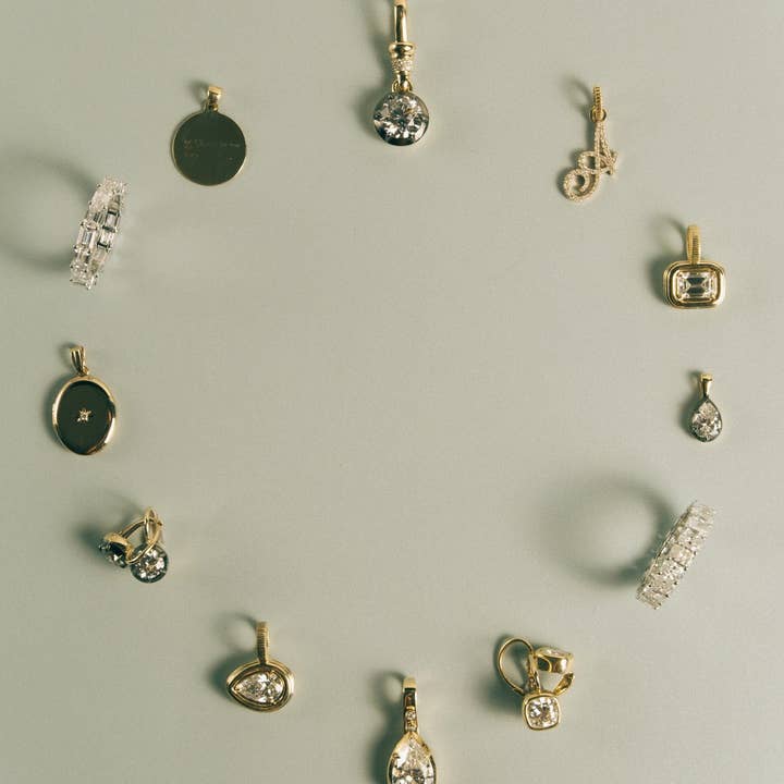 Kinn - Wholesale Individual charm/pendant - Pave Love Letter Charm Pendant3