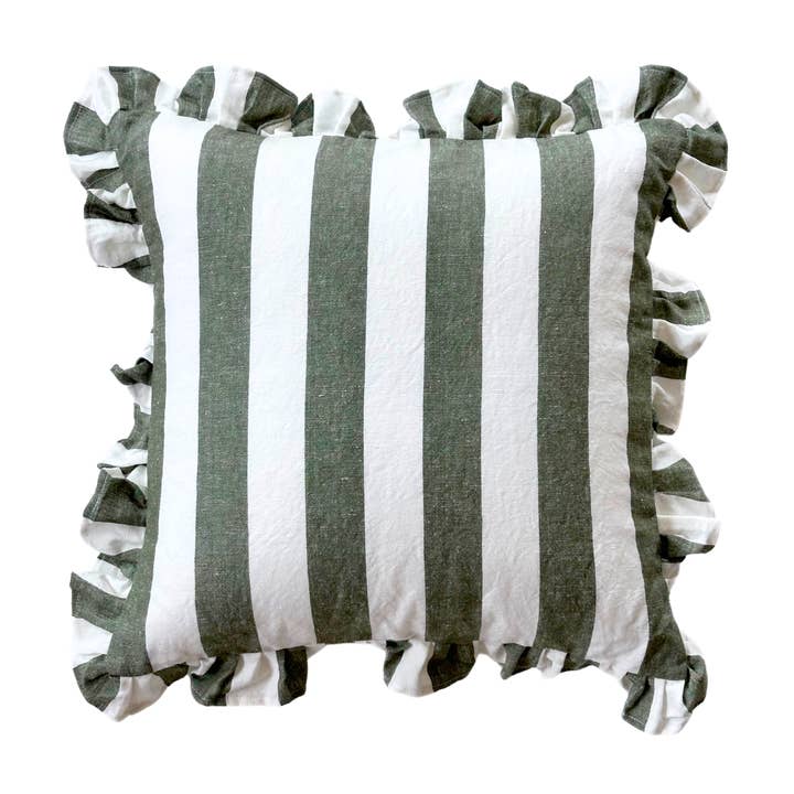 Porter Lane Home - Wholesale Throw pillow cover - Ruffled Cabana Stripe Pillow Cover Collection4