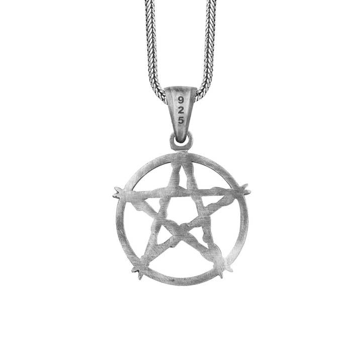 Espada Silver - Wholesale Pendant/Charm Necklace - Silver Pentagram Necklace
