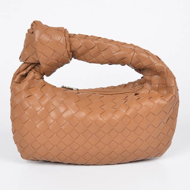 Sac zippé tressé en cuir synthétique pour la vente par 3AM BY H&D ACCESSORIES