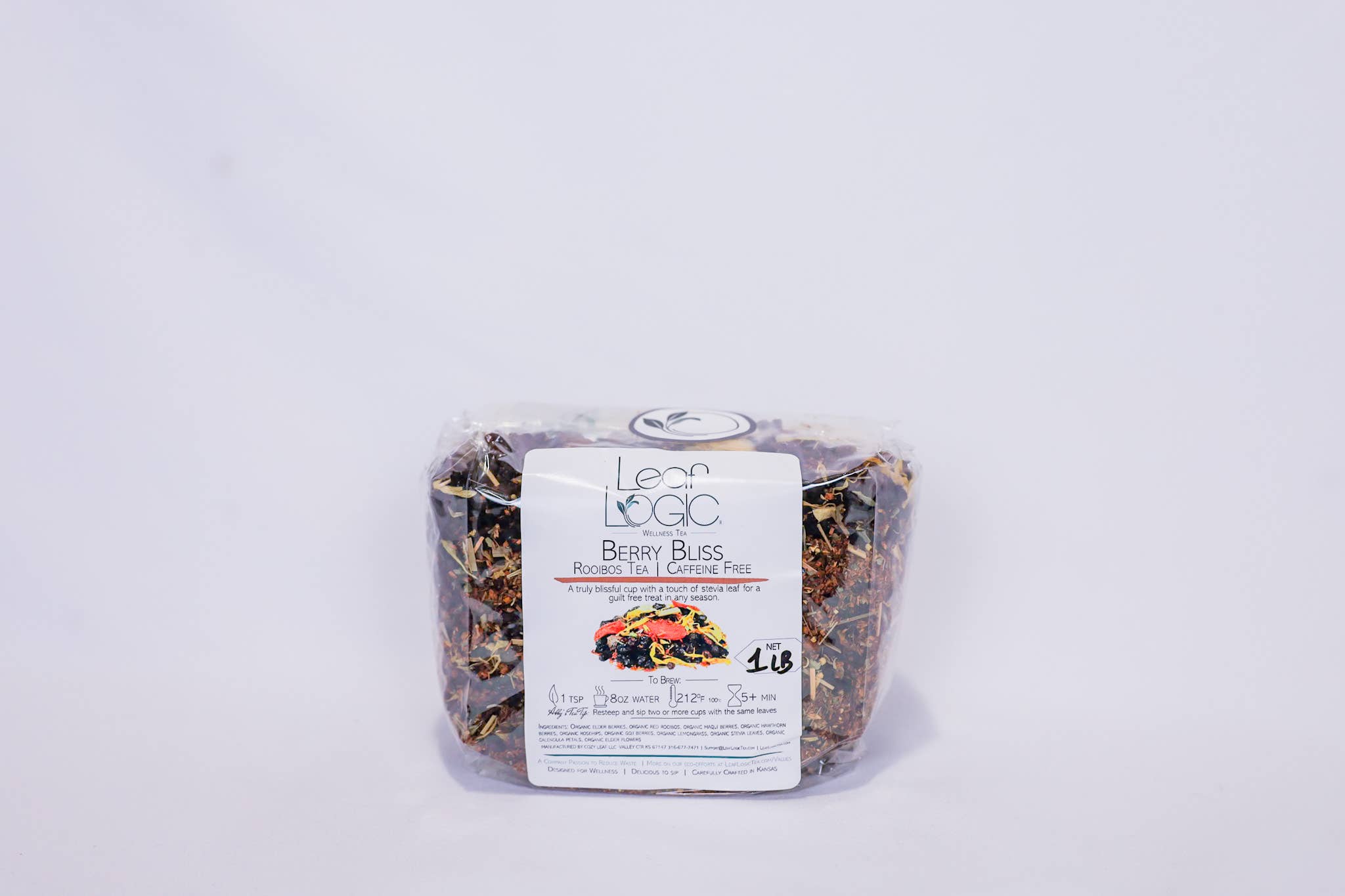 Leaf Logic - Wholesale Loose Tea - Berry Bliss Loose Leaf Tea - Bulk or Amber Refillable Jar2