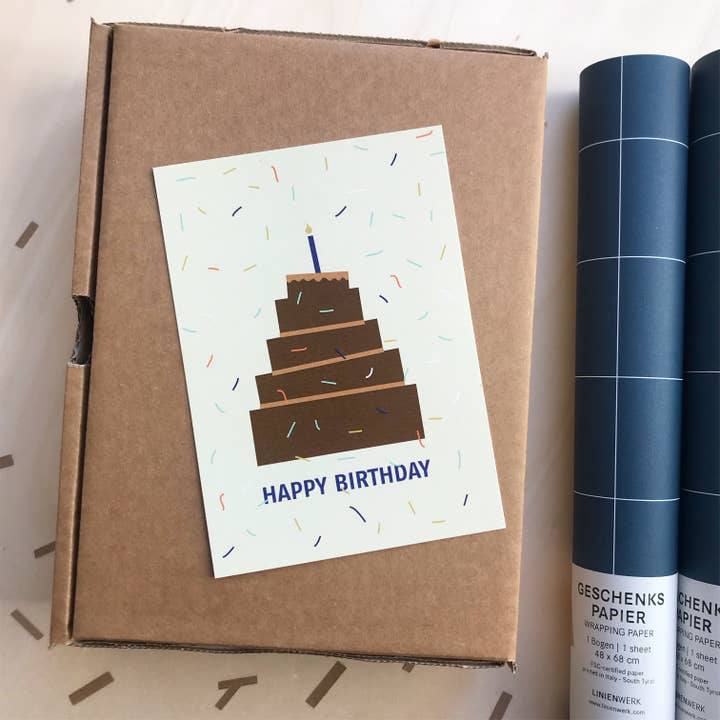 Linienwerk – postal de parabéns por atacado – Geburtstagskuchen