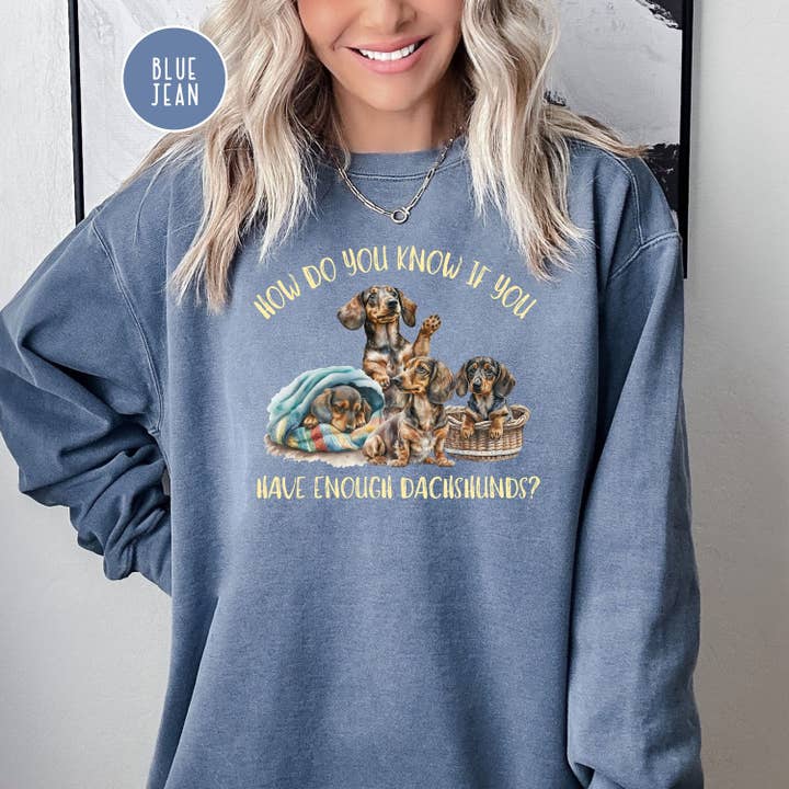 Funny Wiener Dog Lover Comfort Colors® Sweatshirt for wholesale by CindyL Boutique