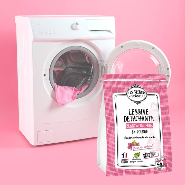 Cherry blossom powder detergent - Kraft bag 2KG for wholesale by Les Secrets de Léontine