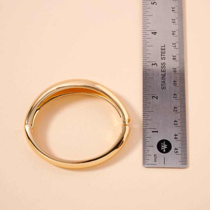 Lilla Haven - Venta al por mayor Pulseras tipo brazalete - Brazalete fino y ondulado elegante de oro de 18 quilates4