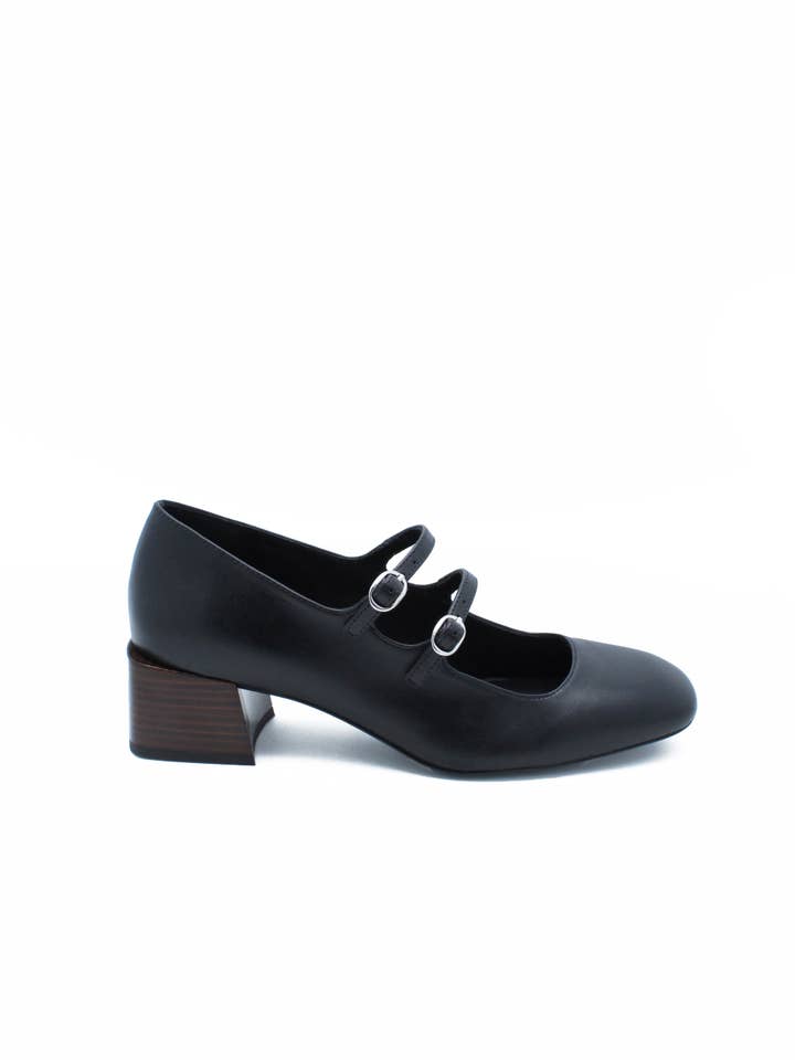 JJ HEITOR SHOES - Wholesale Low Heels - Women's - PARIS BLACK MARY JANE1