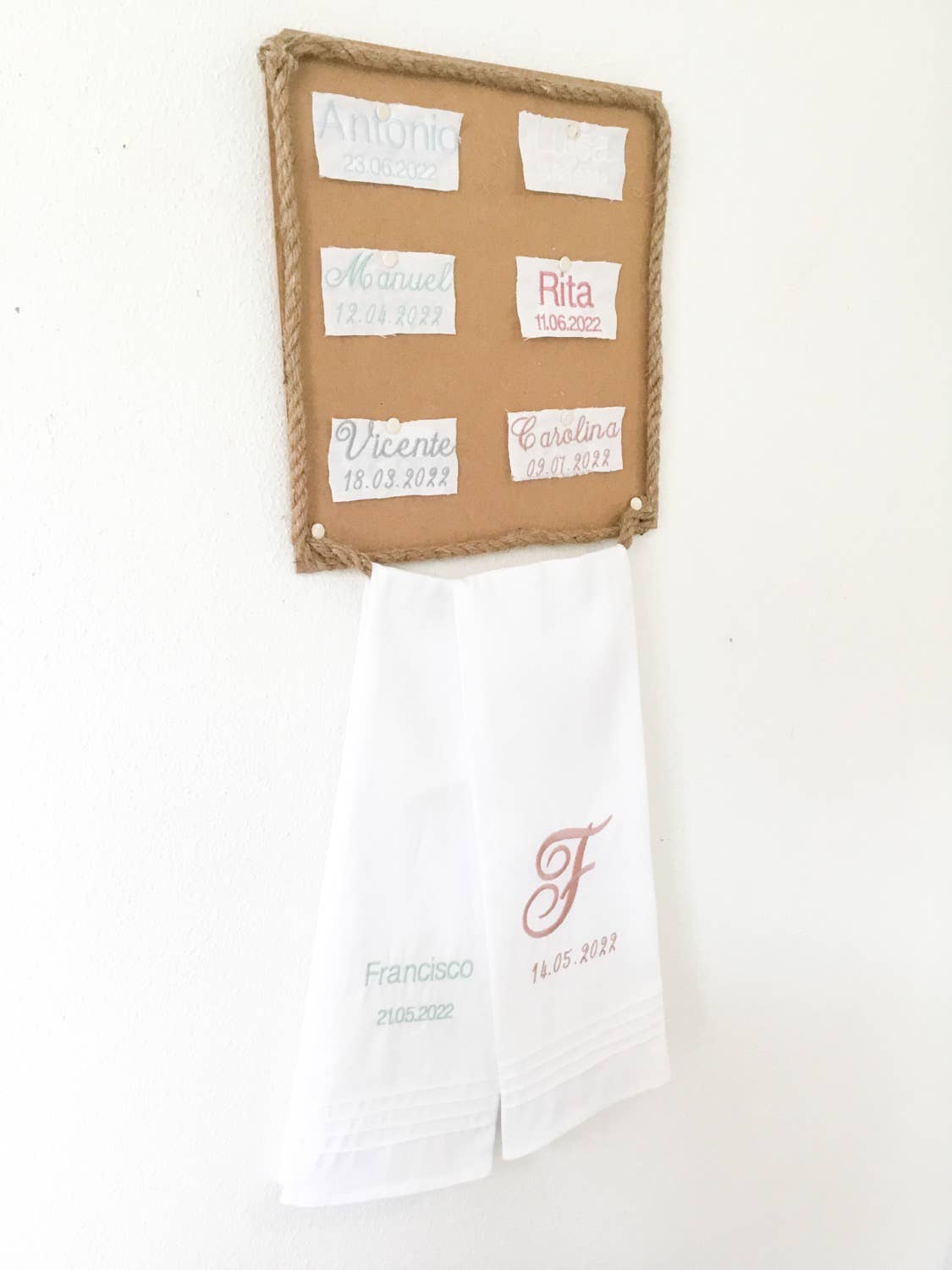 Nós e Tranças - Wholesale Tea Towel - Toalha De Linho Nervuras Bordada0