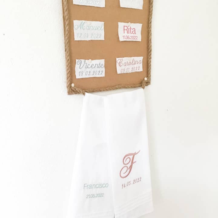 Nós e Tranças - Wholesale Tea Towel - Toalha De Linho Nervuras Bordada