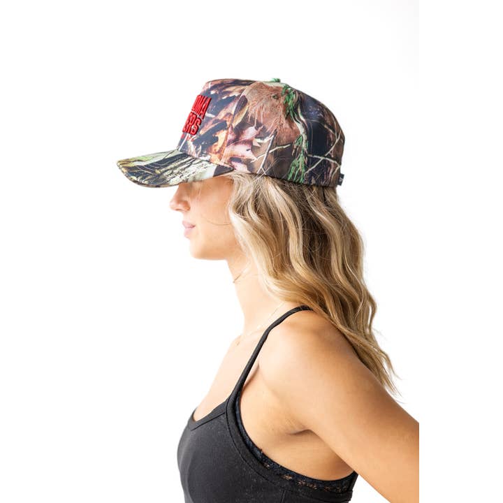 Oklahoma Brando Camo Canvas Trucker Hat for wholesale on Faire1