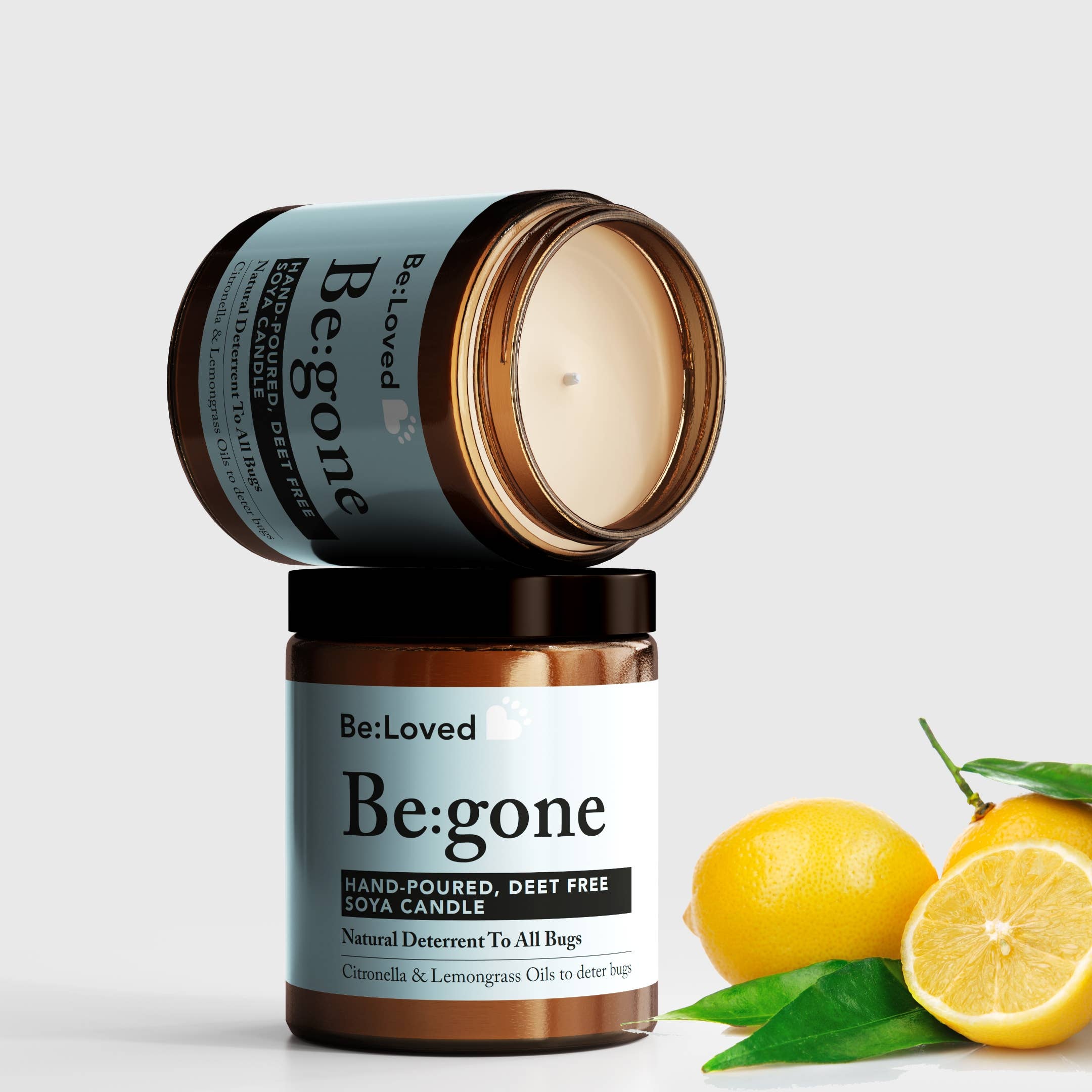 BeLoved, Natural Dog Grooming Products. – wholesale Burkljus – Be:Gone naturligt mygg- och insektsljus med citronella och citrongräs0