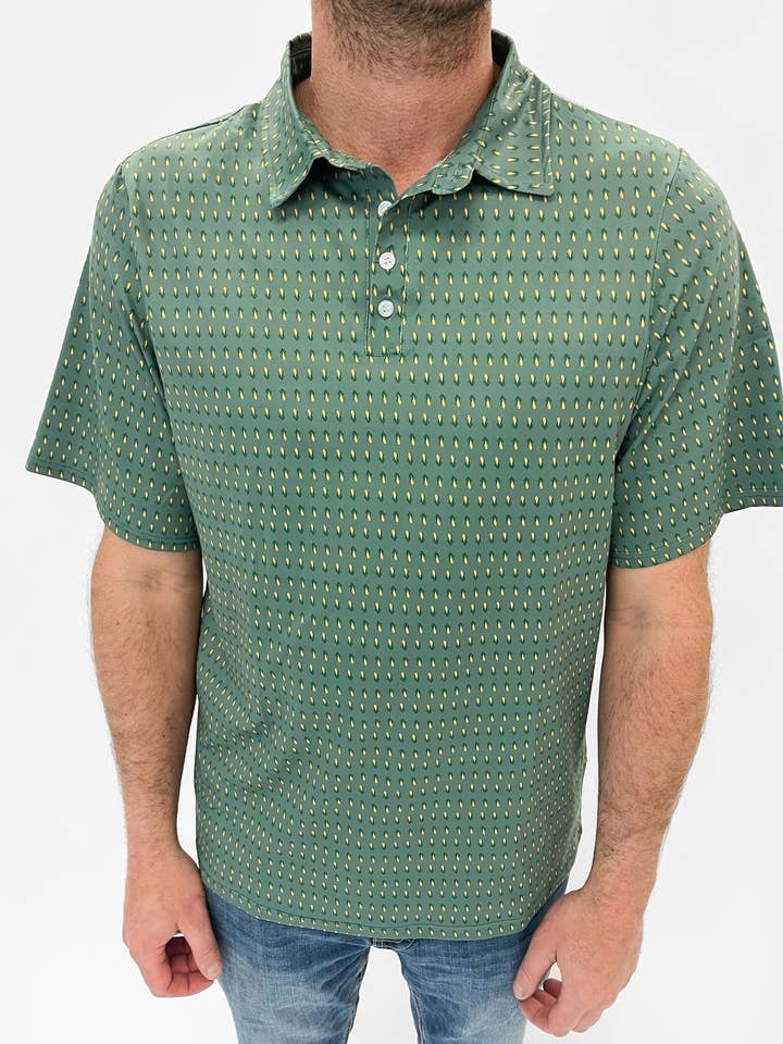 Retro Corn Performance Polo for wholesale by American Farm Company