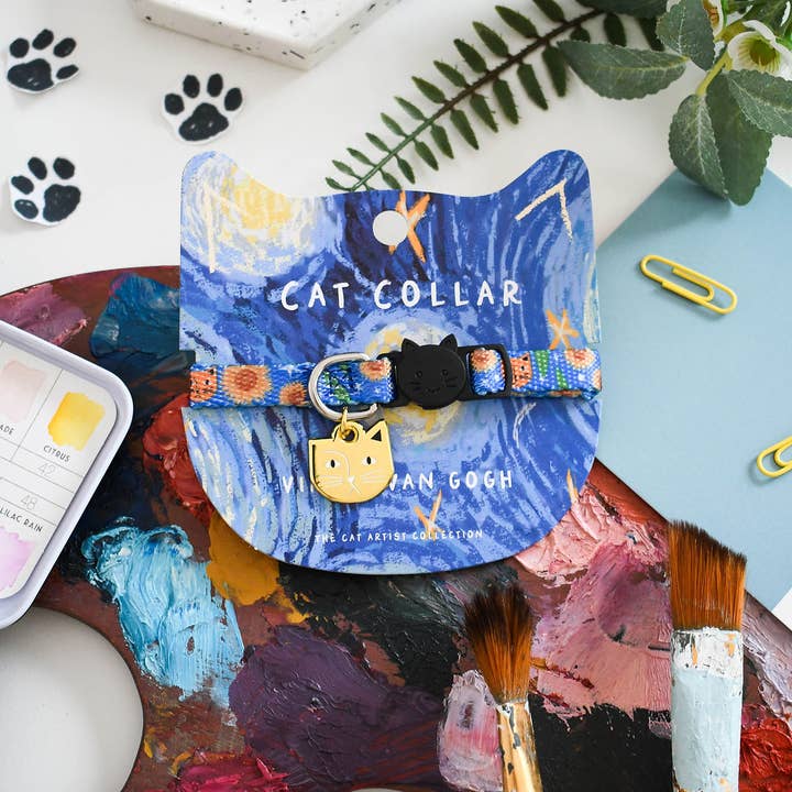 Niaski - Wholesale Pet Collar - Cat - Vincat Van Gogh Artist Cat Collar