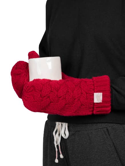Twisted Texture Cozy Mittens for wholesale by LATTELOVE