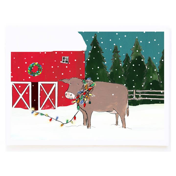 Vache avec lumières pour la vente par mollyOcards