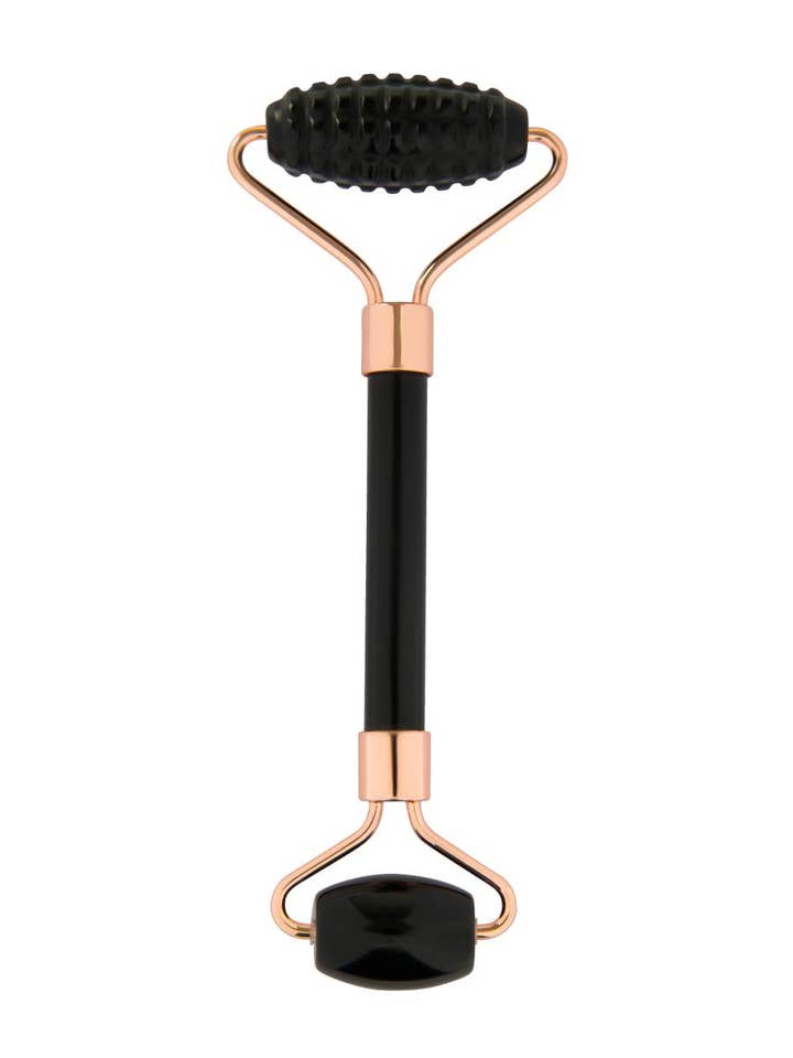 Rouleau double en obsidienne pour visage et corps pour la vente par Yu Beauty
