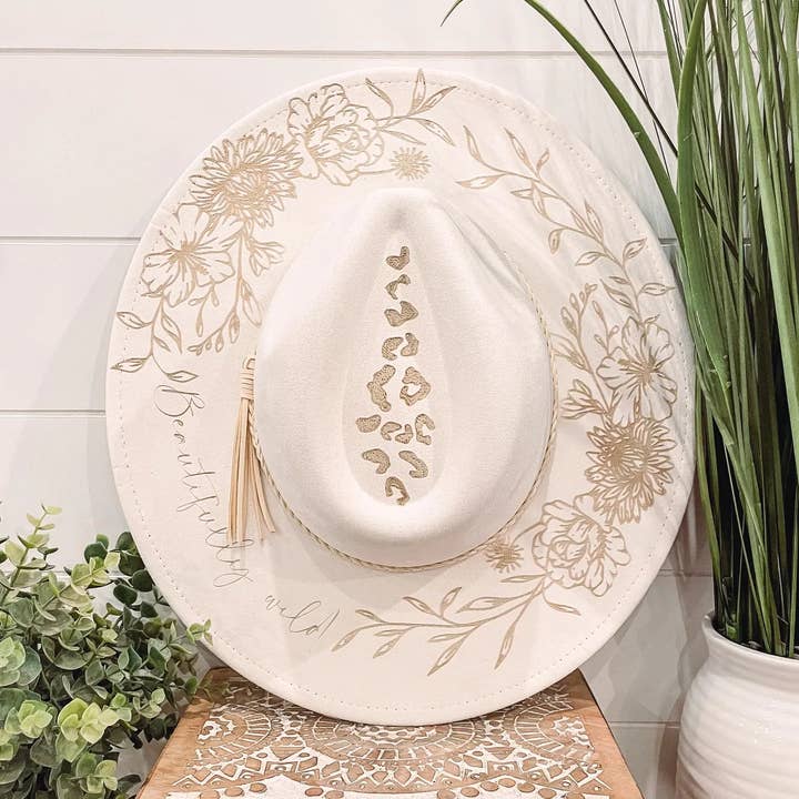 Willie & Dolly Designs – Chapéu de cowboy - Mulher por atacado – Chapéu Floral Gravado0
