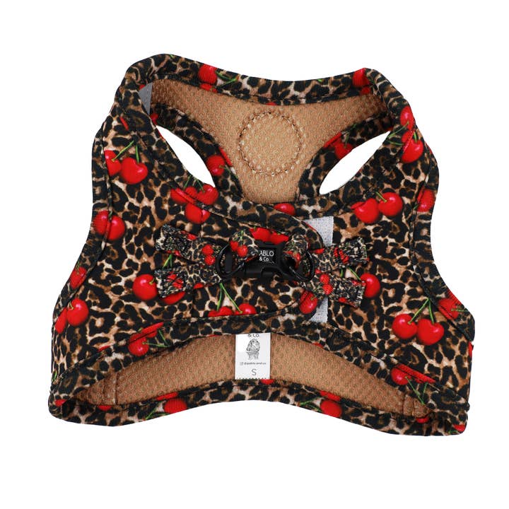 Pablo & Co. Boutique - Wholesale Pet Harness - Cat - Leopard Cherries: Step In Cat Harness