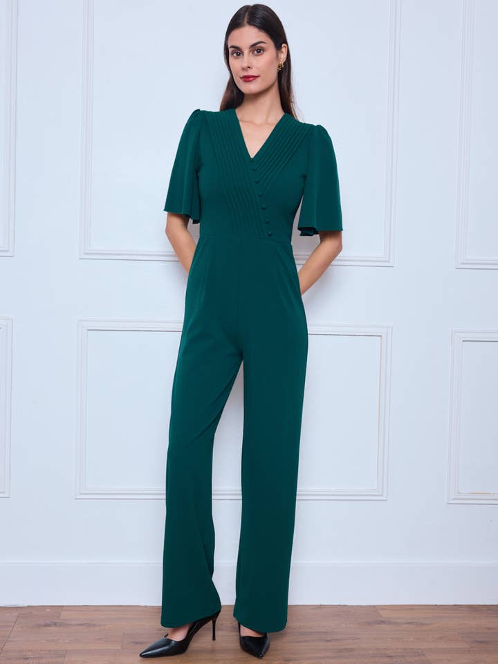 Flared Sleeve Jumpsuit K5961 for wholesale by KICHIC
