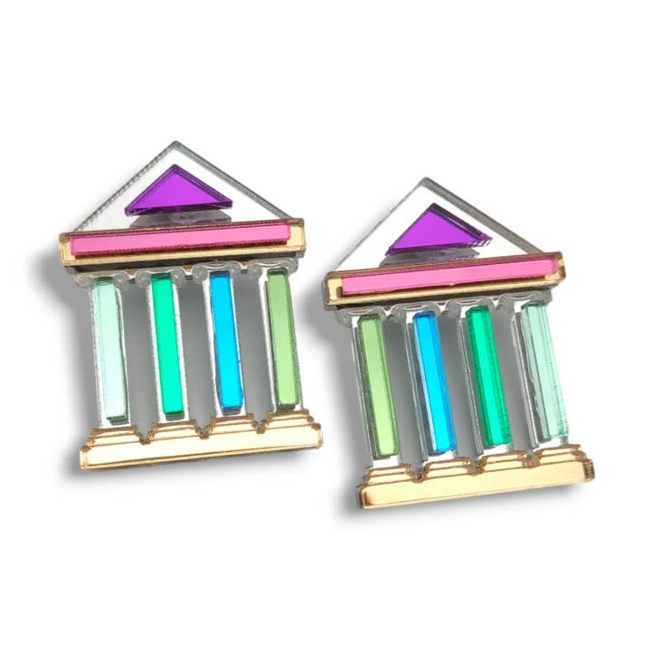 Ancient Temple | Earrings for wholesale by Funk Da Queen