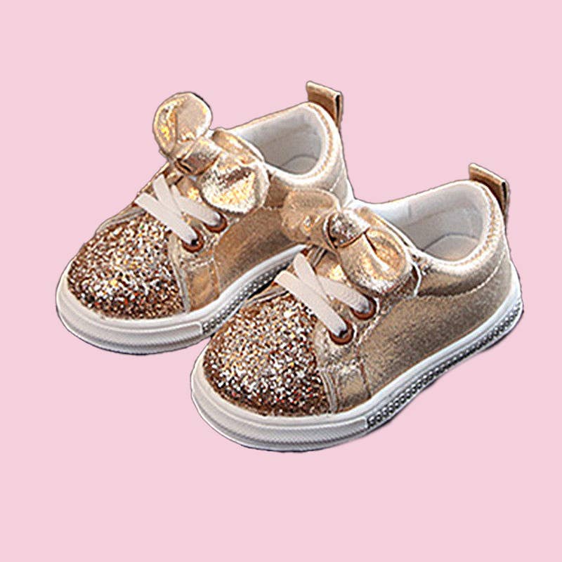 APHISON - Wholesale Lifestyle Sneakers - Kids - Children's Bow Sequined Casual Shoes5
