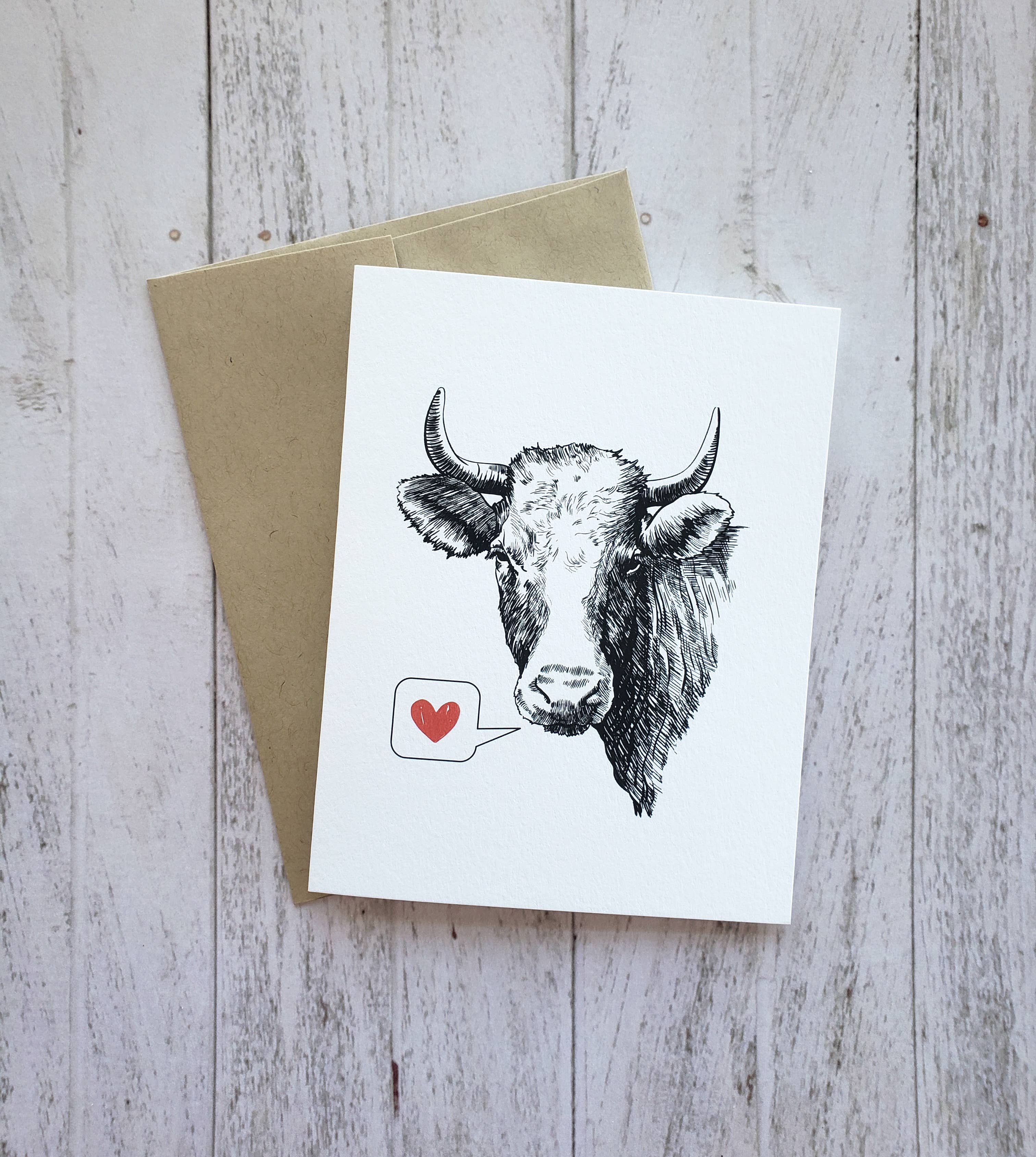 Cocklebur & Co. - Wholesale Stationery/Notecard Set - Farm Animal Valentine’s Notecards4