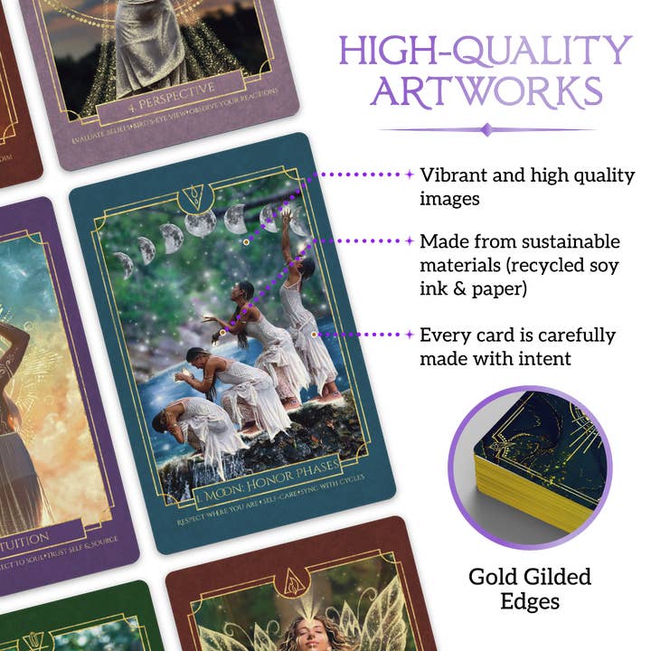 Earth Moon Magick - Wholesale Tarot Cards - Elemental Empath Oracle Deck & Guidebook10