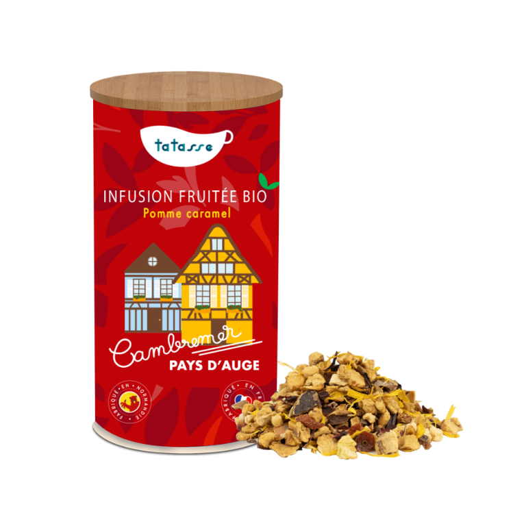 Tatasse – Chá de saúde/Detox por atacado – Cambremer pays d'Auge - infusão de frutas orgânicas caramelo de maçã0