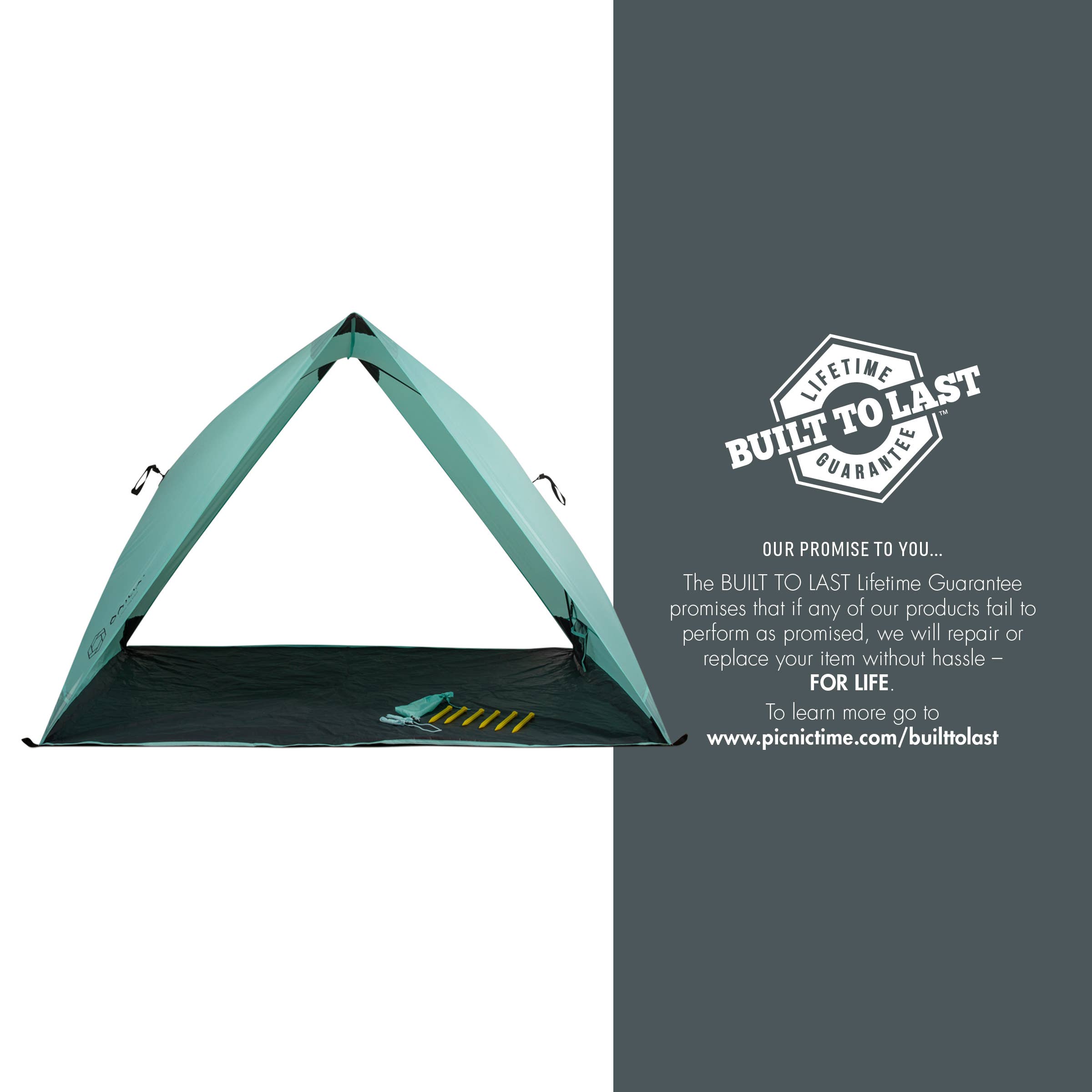 Ice Blue Pismo A-Frame Portable Beach Tent, (Ice Blue) for wholesale on Faire3