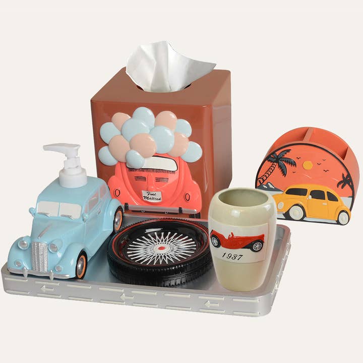 Red Die Racer-Kollektion – Elegantes modernes Badezimmer-Dekor-Set aus 6 Teilen für den Großhandel auf Faire