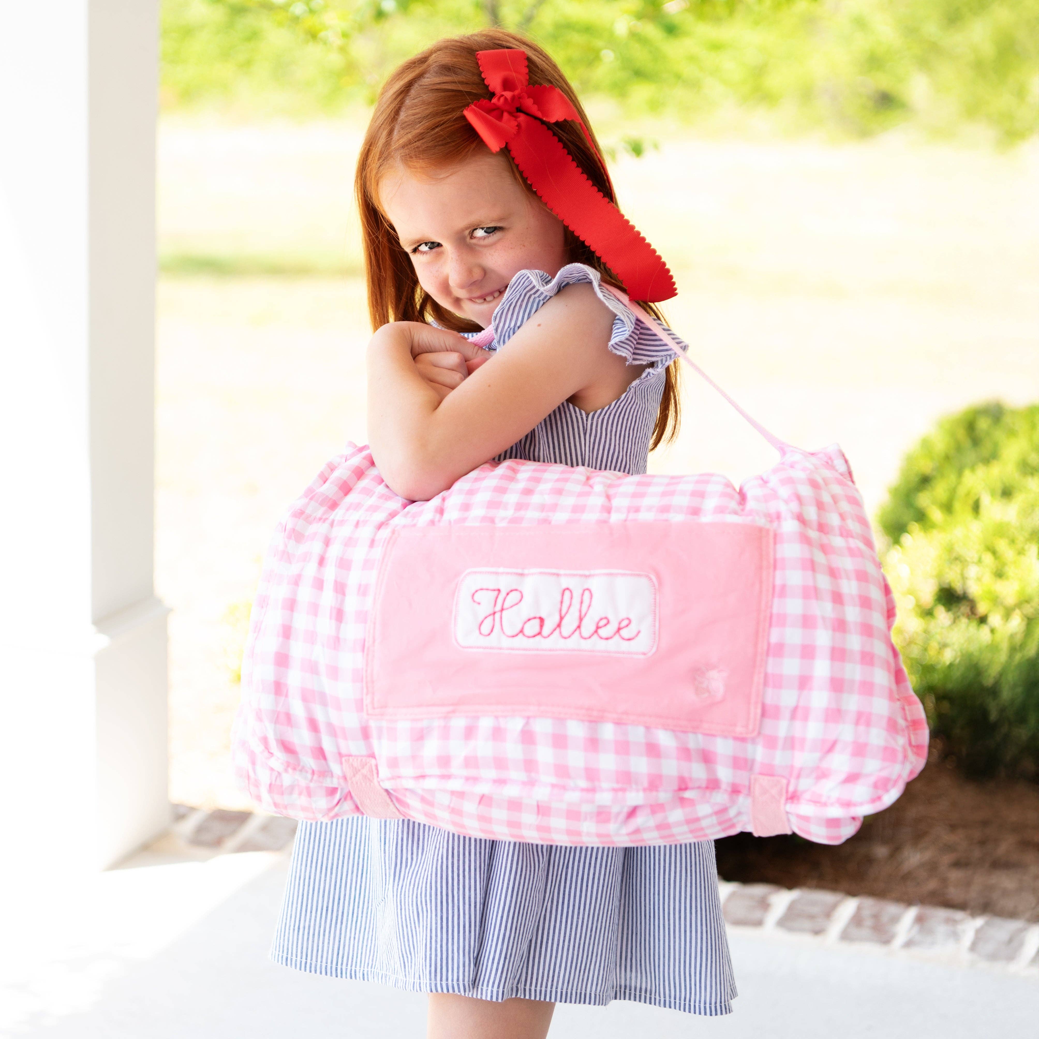 Sugar Bee Clothing - Wholesale Nap Mat - Kids & Baby - Nap Mat - Pink Gingham3