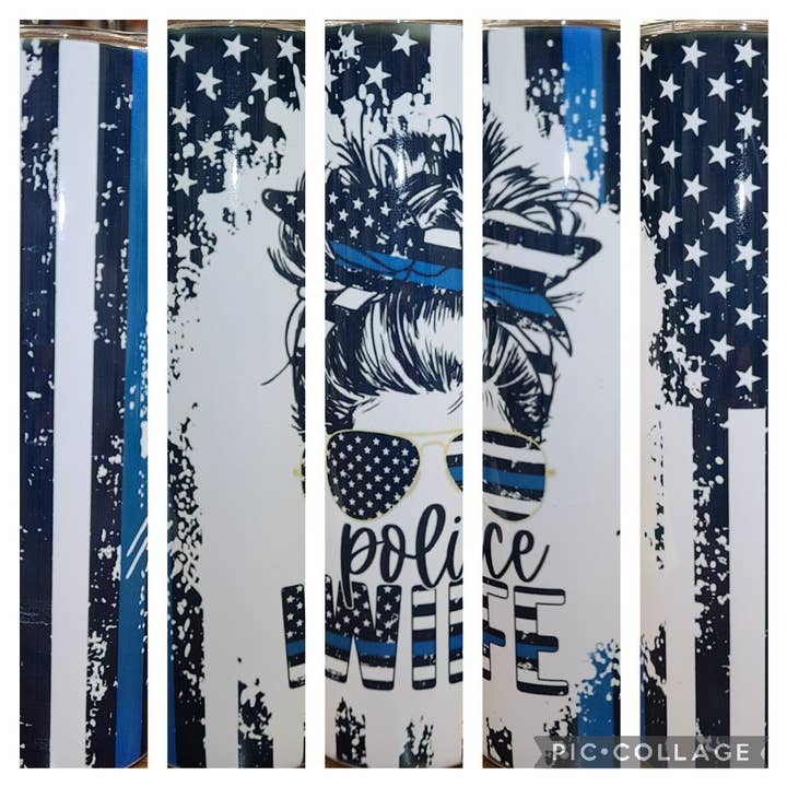 Pice Wife 20oz Sublimation Skinny Tumbler for wholesale by Unique Custom Tumblers by Ashley