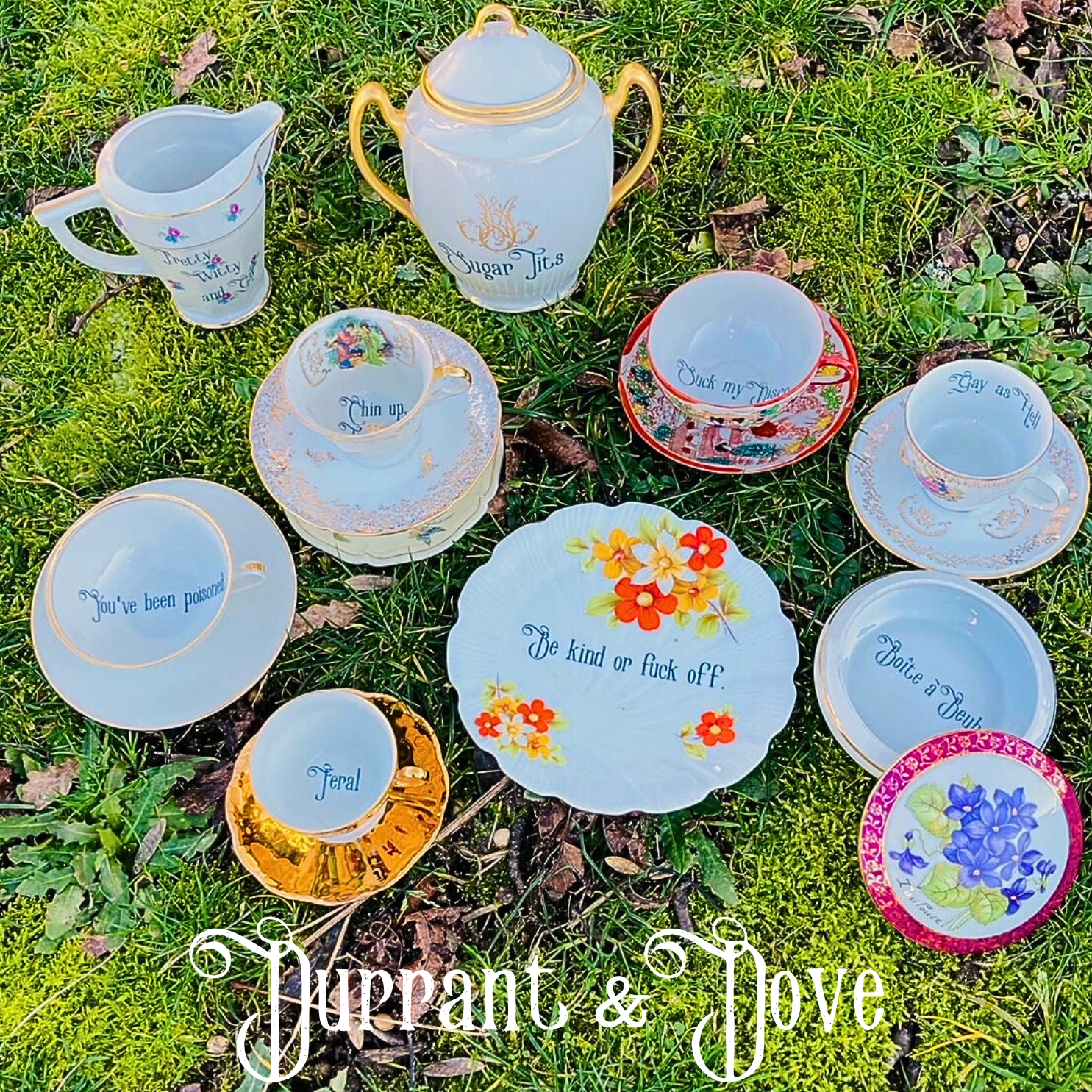 Durrant & Dove - Wholesale Theeservies - Introductiepakket met 10 bestverkochte vintage porseleinen items door Lady Durrant & Duchess Dove10