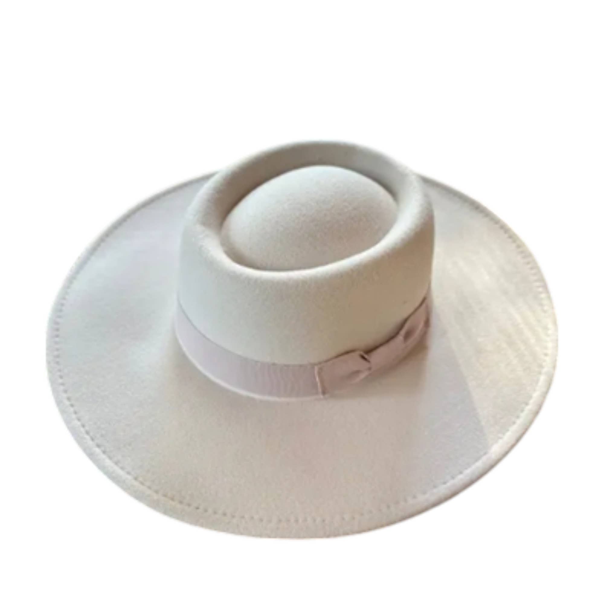 Portia Hat - Wholesale Boater Hat - Unisex -  Vegan Felt Boater Hat with Ribbon – Chic & Timeless!9