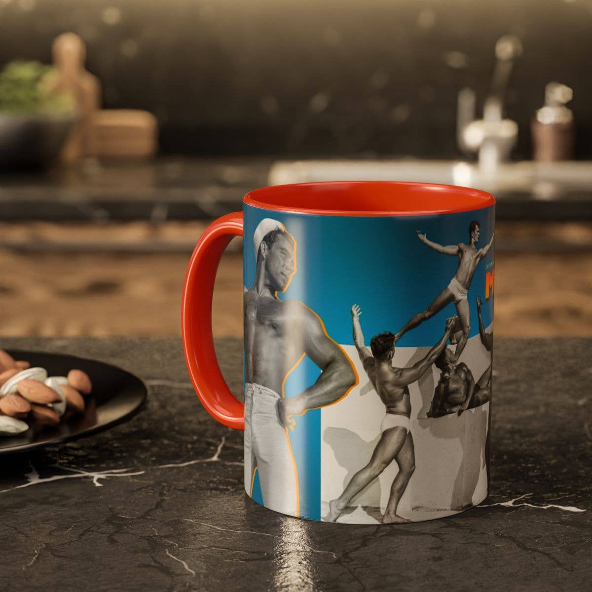 Peachy Kings / Kweer Cards - Wholesale Coffee mug - Mizer Muscle Mug (Gay 1950s Physique Pictorial Bodybuilders)3