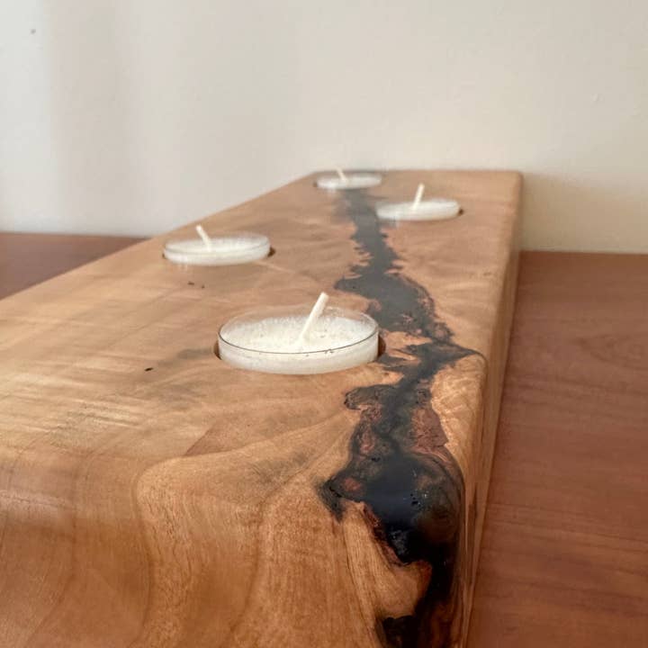Base de bougie "Lighting a River on Fire" pour la vente par BESPOKE WINE SOLUTIONS, LLC