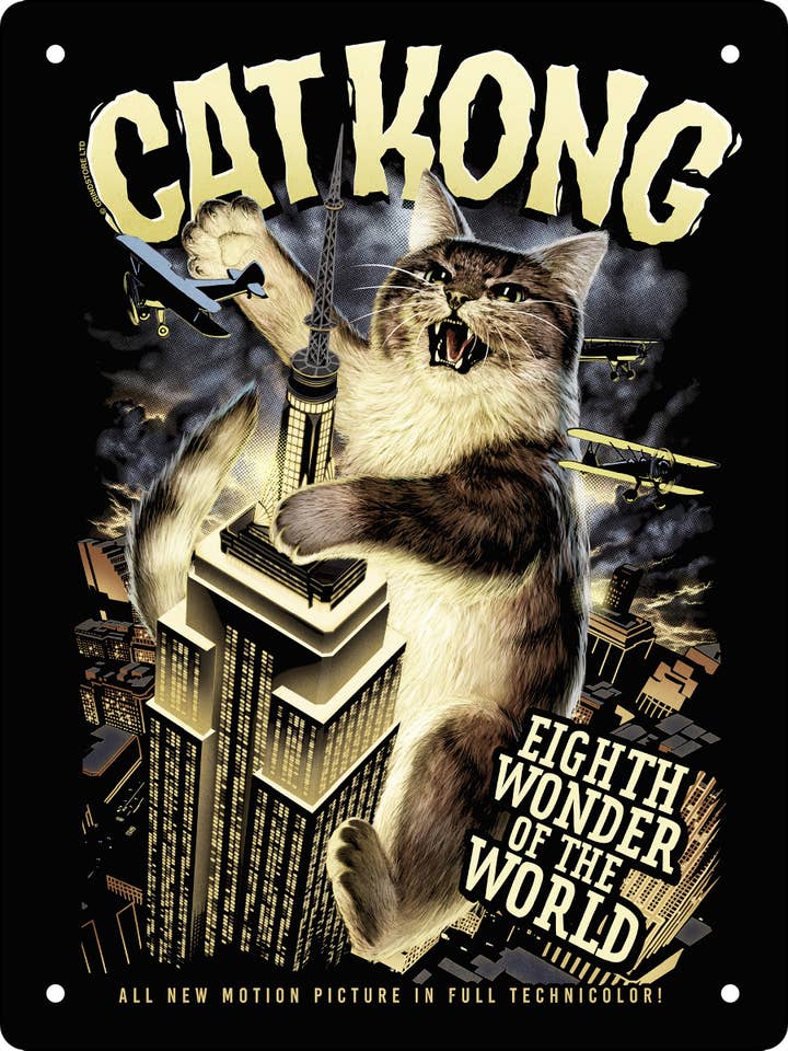 Gatos de Horror Gato Kong Mini Letrero de Hojalata para venta al por mayor de Grindstore