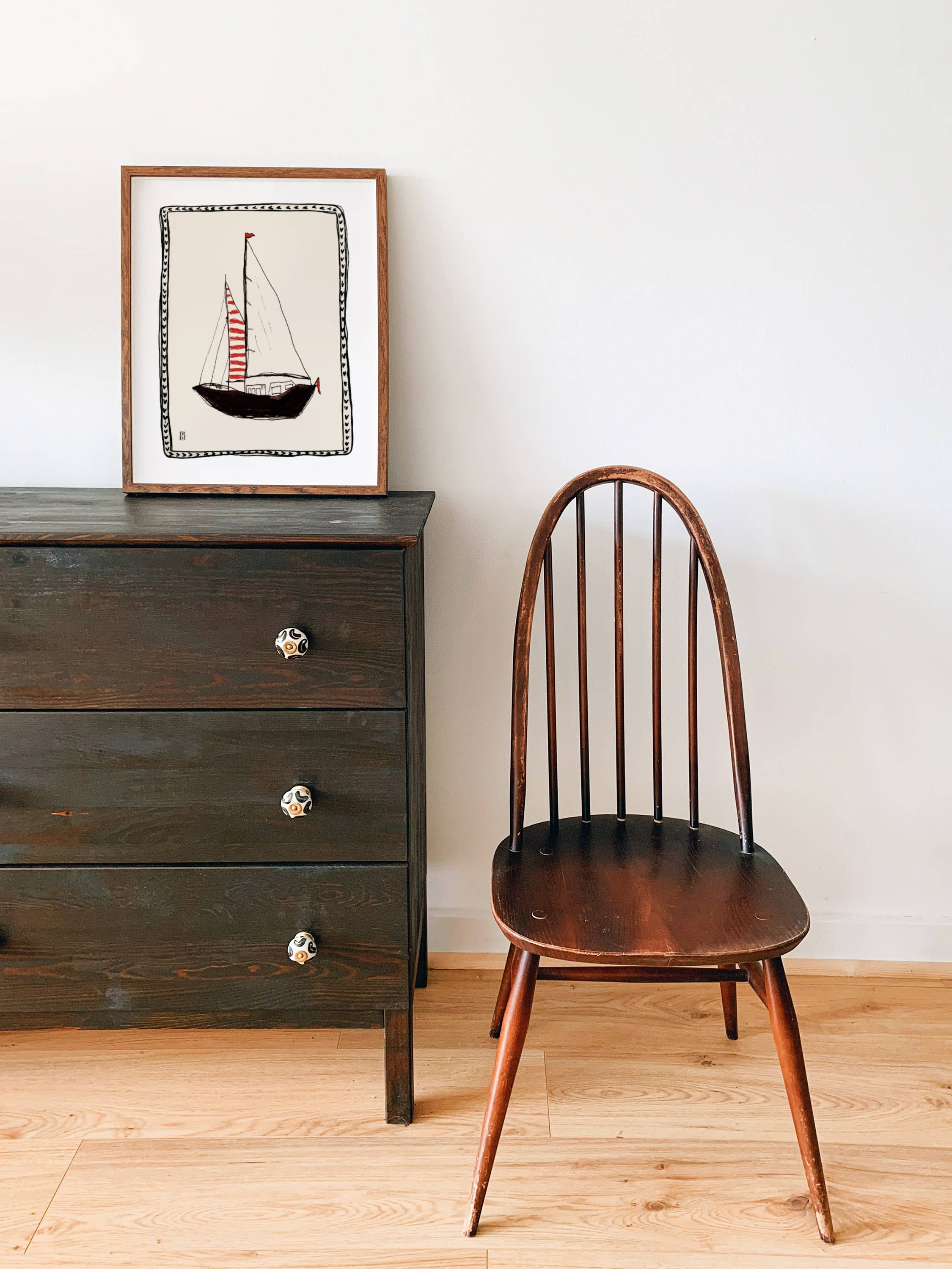 Pascale Berkowitz Studio Art - Wholesale Art Print - "Sailboat No. 02", Giclée Fine Art Print2