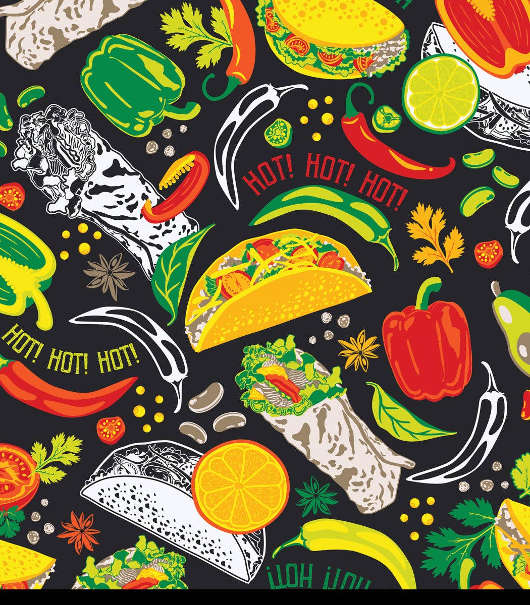 Two Lumps of Sugar - Wholesale Apron - Chili Peppers & Tacos Chef Apron1