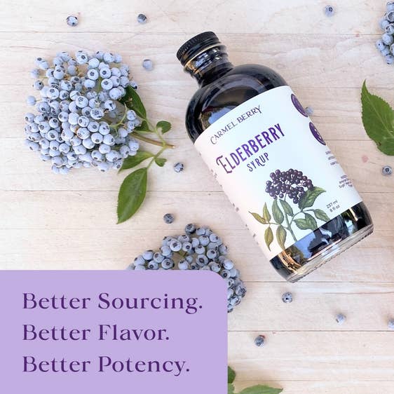 Carmel Berry Company - Wholesale Flavored Syrup - Elderberry Syrup | Immunity | Mocktail Mixer | USA | 8oz2