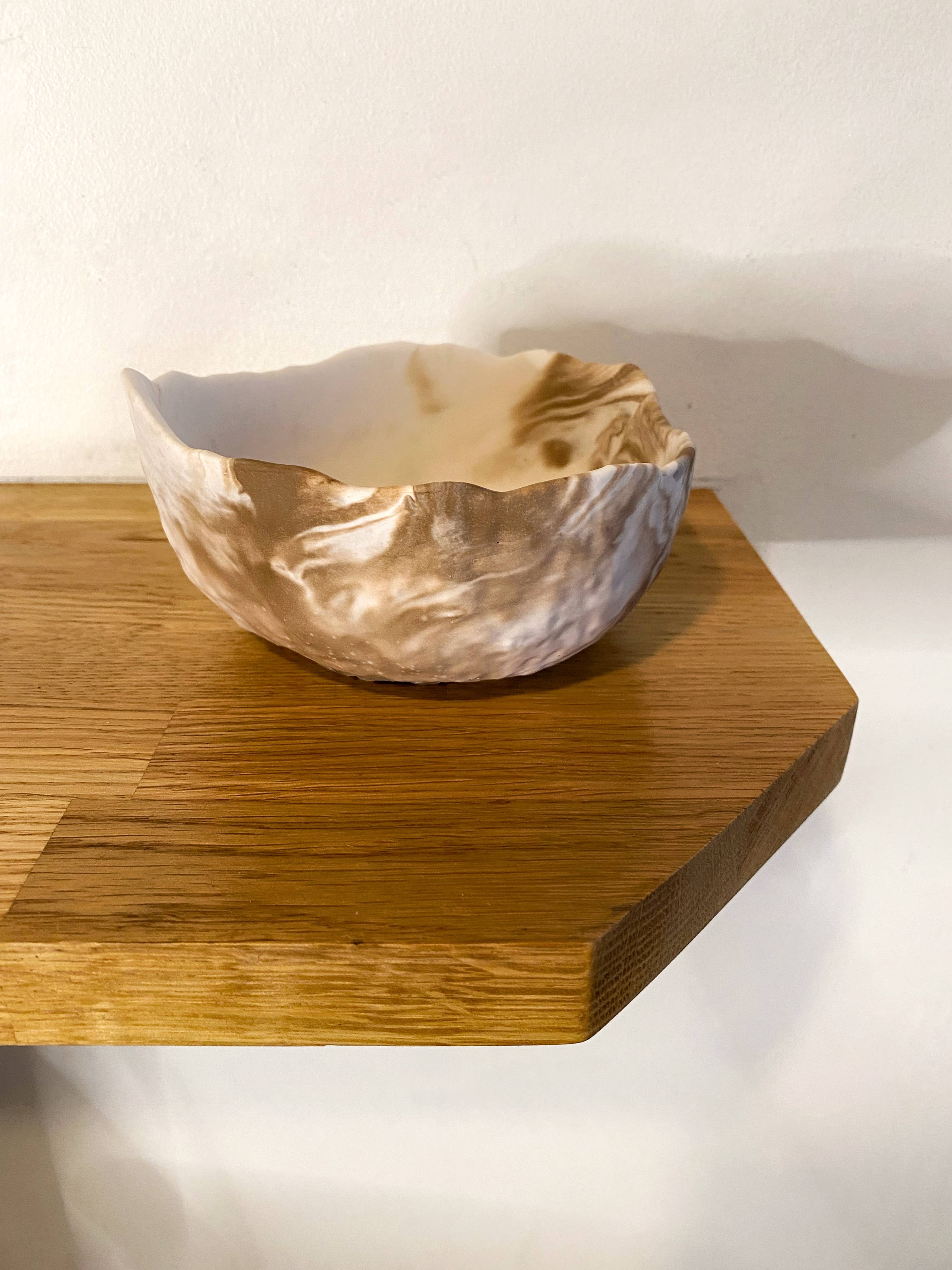 Mar(és)ine - Wholesale Decorative Plate/Dish/Bowl - Empty pocket bowl - "The Exotic" marbled color3