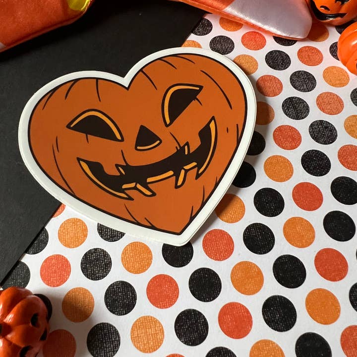 Fox and Brambles - Wholesale Sticker - Jack O’ Lantern Pumpkin Sticker. Halloween