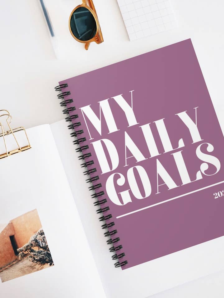 My Daily Goals Spiral Notebook for wholesale by Lolita K Studio