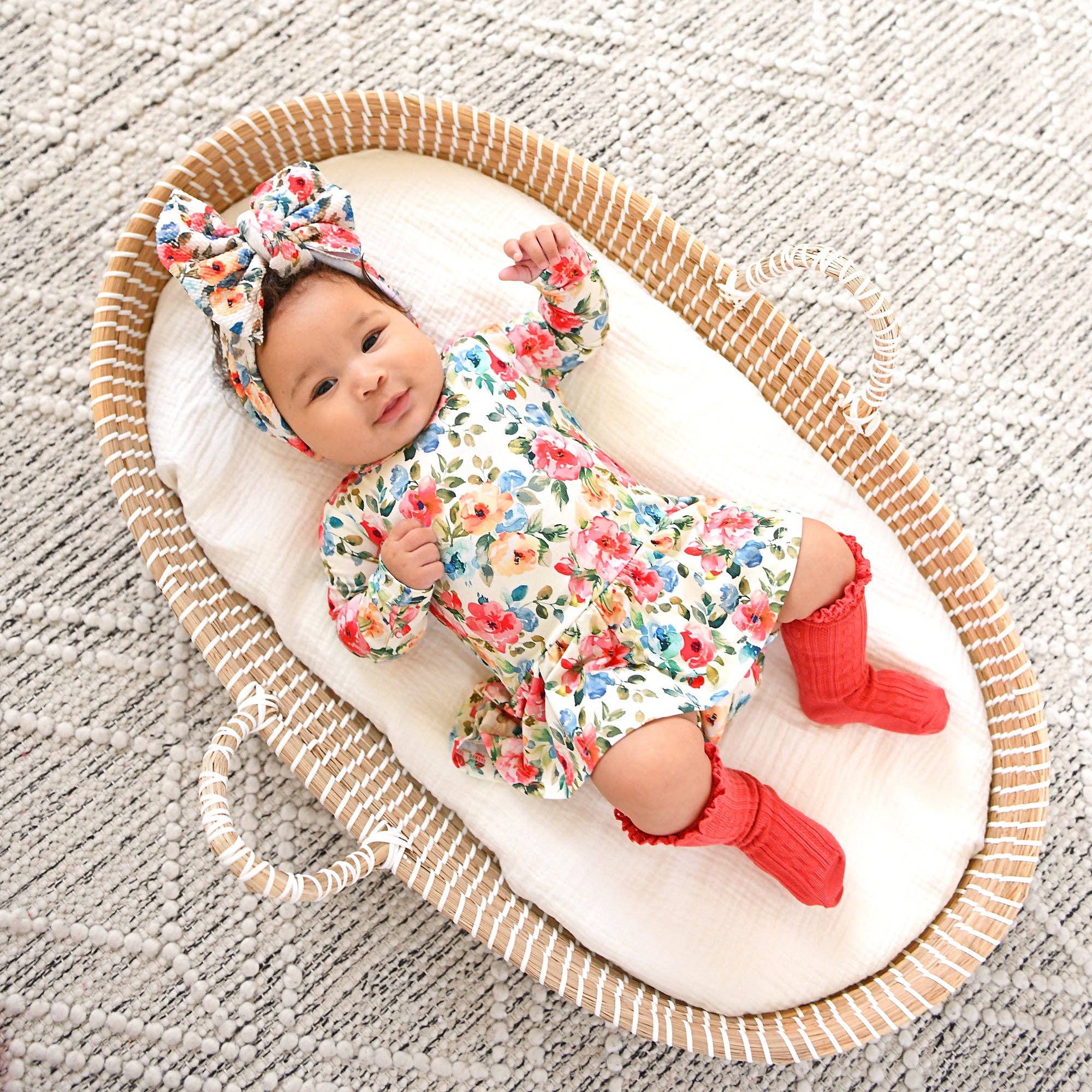 Gigi and Max – Bodysuit - Bebé por atacado – Nayeli TUTU Vestido de Bebé Floral de Bambu10