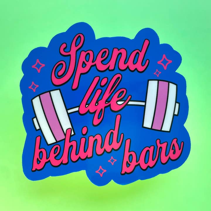 Gym Lifting Funny Sticker for wholesale by Dash Of Lemonade