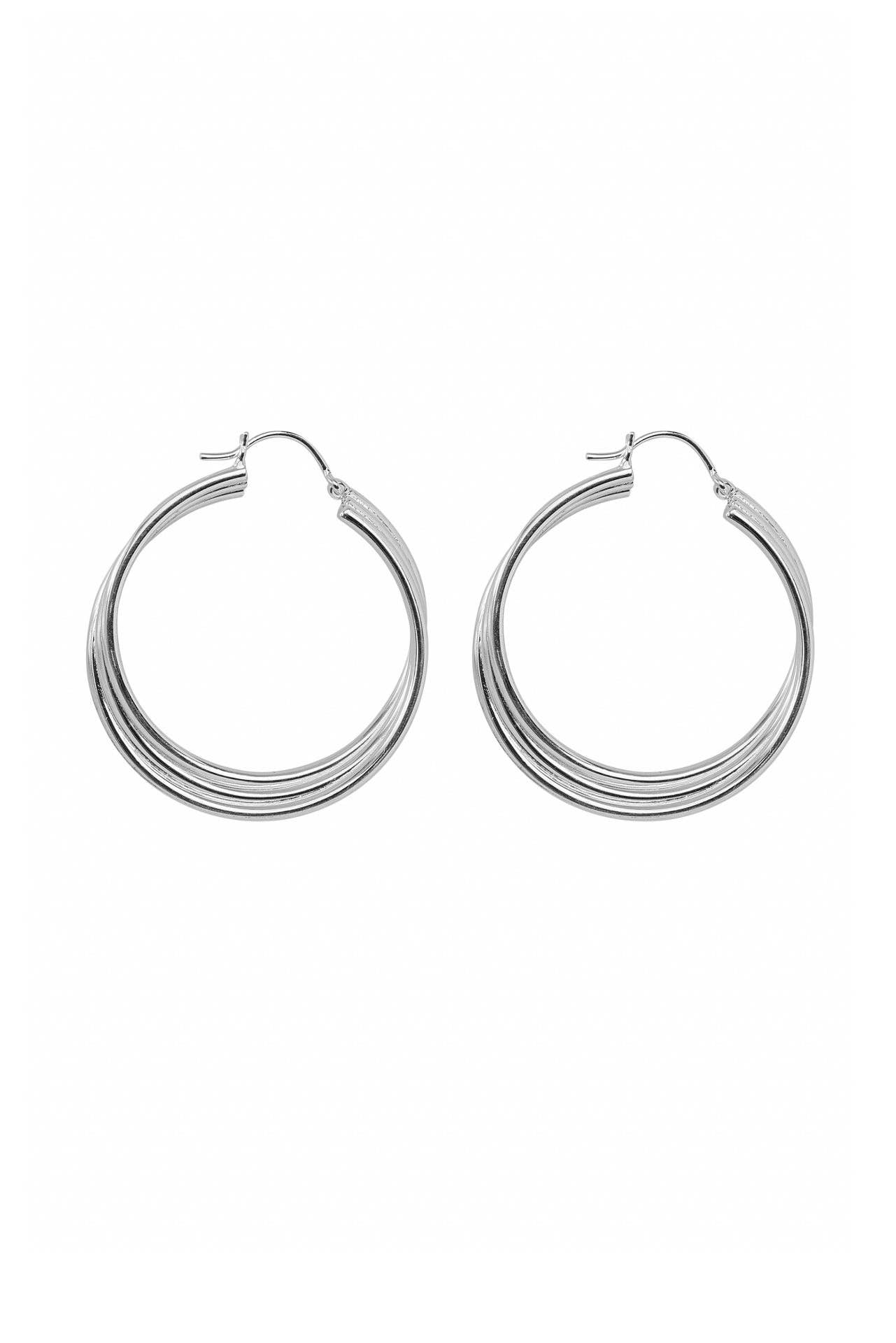 XZOTA - Wholesale Hoop Earrings - Earrings - Spiral hoop big - Silver0