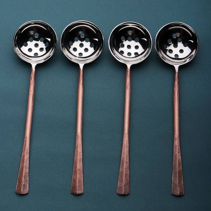 INOX artisans - Wholesale Kitchen Spoon - INOX Ridge Olive Spoons 4 Pc. Set