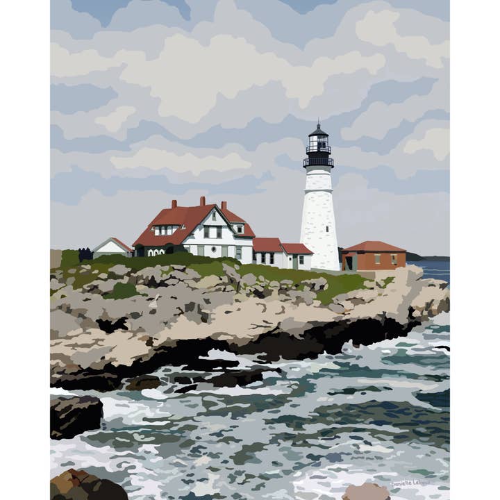 Impression d'art du phare de Portland Head pour la vente par Lehoux Art