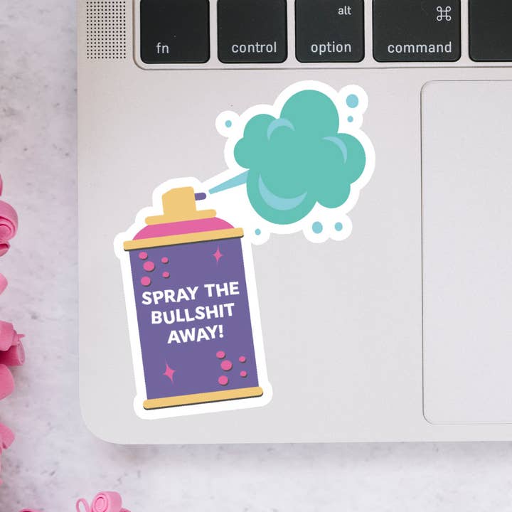 Dotesy Designs - Wholesale Sticker - Spray that BS Away Sticker, Relatable Stickers0