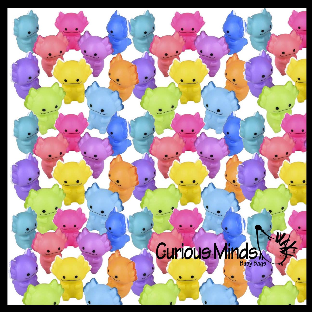Curious Minds Toys - Vente Figurine – enfant - Lot de 50 figurines Axolotl - Jolies petites figurines d'animaux pour7