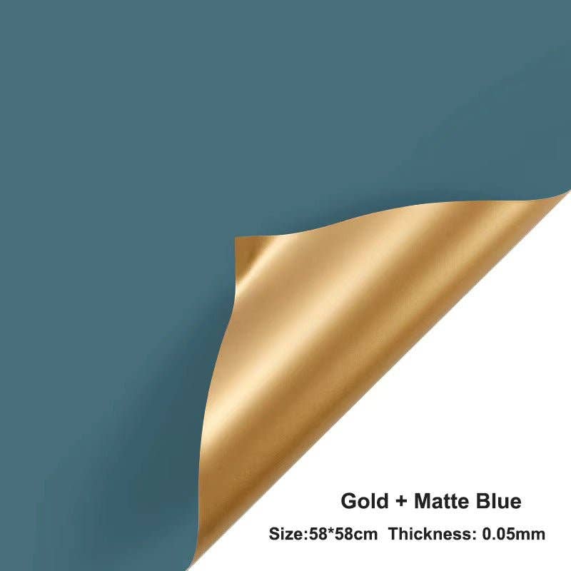 Elegant Design Supply – Engroshandel Indpakningspapir – Dobbeltsidet guld vandtæt blomsterindpakningspapir (20 ark/taske)10